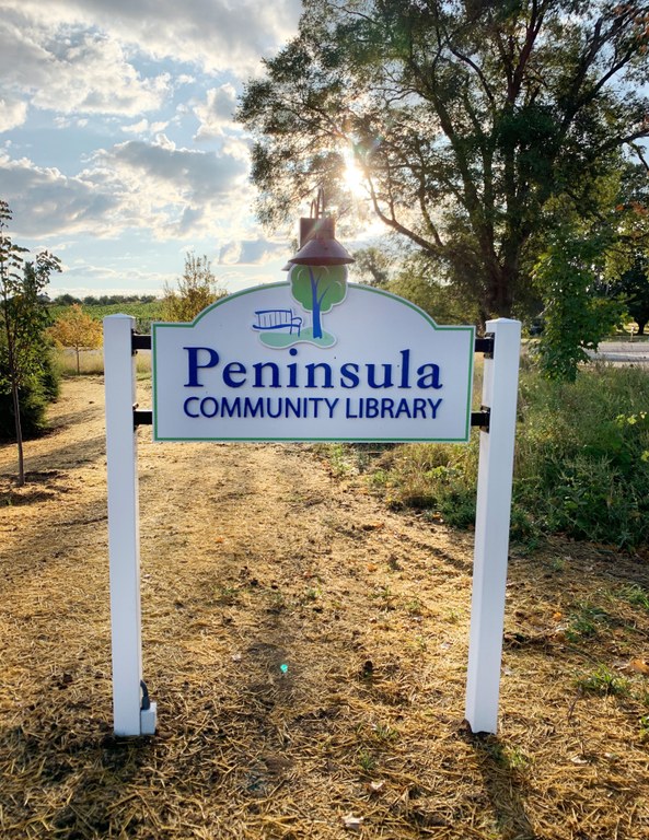 New Pcl Sign Peninsula Community Library